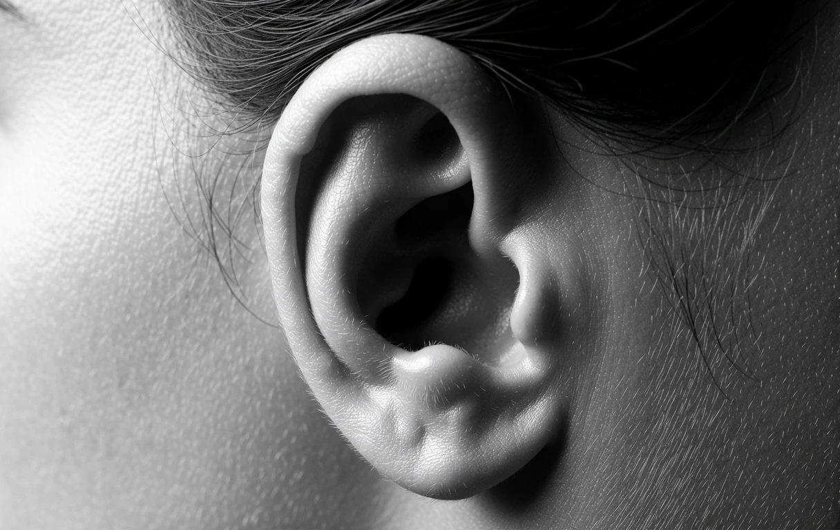 Macro artistic view of the human ear